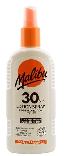 Image of Malibu Sun SPF 30 Lotion Spray, High Protection Sun Cream Spray, Vitamin Enriched Moisturising Sunscreen Lotion for Body, Water Resistant, 200ml