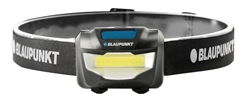Image of Blaupunkt LED Headlamp - 200 Lumens Hands-Free Torch, 3 Modes, IPX4 Water Resistant, Ultra-Lightweight 66g, 5h Runtime. Running, Camping, DIY & Emergency (3X AAA - Batteries Not Included)