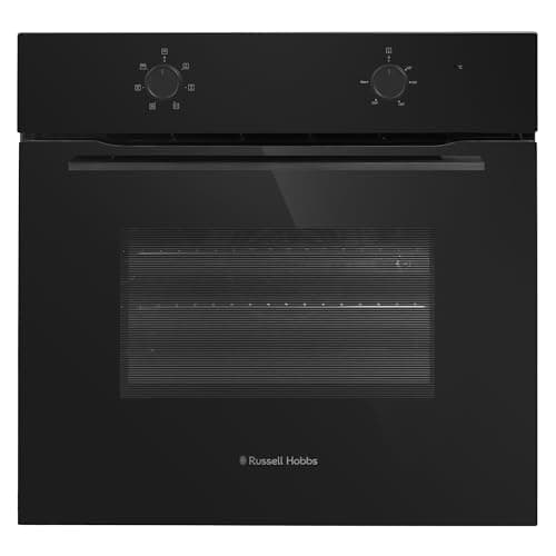 Image of Russell Hobbs Built-in Electric Fan Oven 70L in Matte Black with 6 Functions, Double-Glazed Door & Dial Controls, A Energy Rating, Grill Function, Easy-Clean Interior, RHFEO7008MB