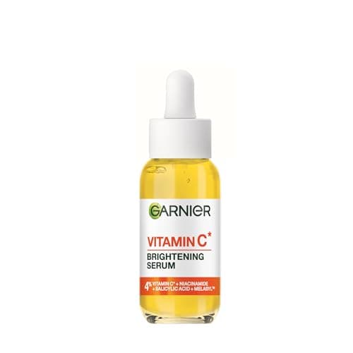 Image of Garnier Vitamin C Serum for Face, Brightening Serum with 4% Vitamin C + Niacinamide + Salicylic Acid, Dark Spot Reducer & Evens Skin Tone, Suitable for Sensitive Skin, 30ml