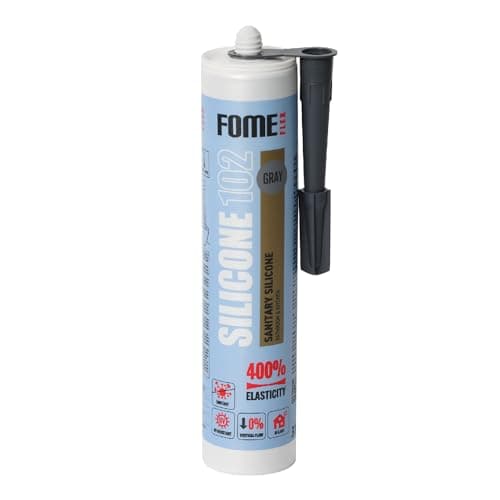Image of Fome Flex Grey Silicone Sealant [310ml] – Professional Grade, Waterproof & Mould Resistant – For Bathroom, Kitchen, Windows, Showers & More – Long-Lasting, UV-Resistant