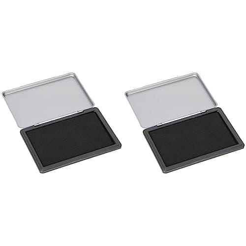 Image of Q-Connect Large Stamp Pad Black KF15440 (Pack of 2)