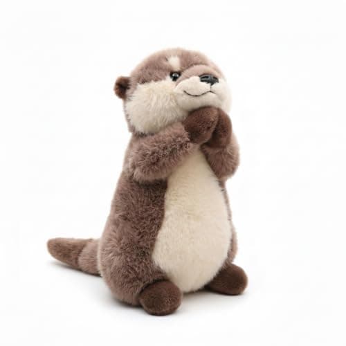 Image of Kaelorae Otter Plush Animals for Kids, Otter Stuffed Animal Plushes Super Soft Cuddly Toy Fluffy Plushie Gifts for Kids Boys Girls Birthday Present (9.84in)