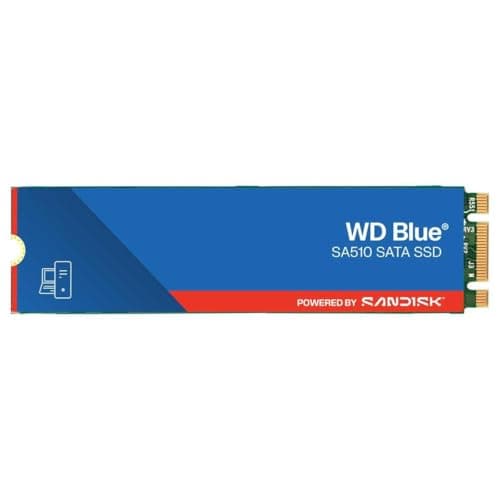 Image of Western Digital 1TB WD Blue SA510 SATA Internal Solid State Drive SSD - SATA III 6 Gb/s, M.2 2280, Up to 560 MB/s - WDS100T3B0B