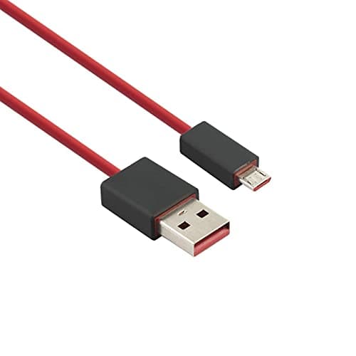 Image of Replacement Charger Cable for Beats Studio 1 2 3, Solo Wireless Headphones Micro USB Charging Cord Power Supply Lead Wire for PowerBeats 1 2 Earphones, Pill Speakers 1/2 Gen by Dr Dre 1M (red)