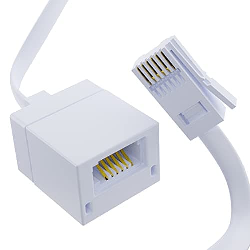 Image of ASNQ BT Telephone Extension Cable 2m – Male to Female Phone Line Extension for Home and Office – Compatible with UK BT Phone Landline