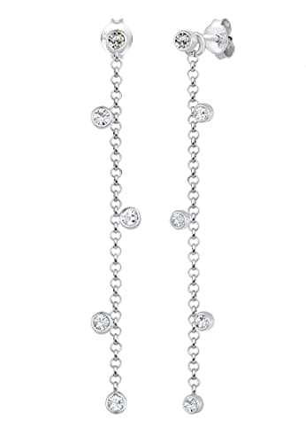 Image of Elli Earrings Elli Earrings Solitaire Basic Crystals 925 Sterling Silver