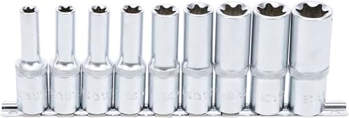 Image of BGS 2026 | Socket Set, E-Type, deep | 12.5 mm (1/2") Drive | E10 - E24 | 9 pcs.