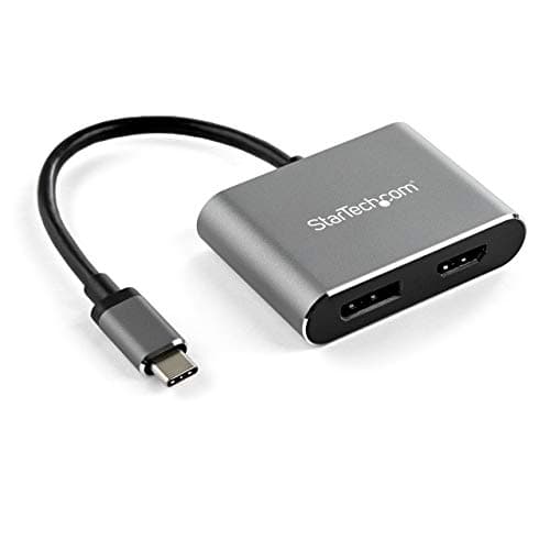 Image of StarTech.com USB C Multiport Video Adapter - 4K 60Hz USB-C to HDMI 2.0 or DisplayPort 1.2 Monitor Adapter - USB Type-C 2-in-1 Display Converter HDMI/DP HBR2 HDR - Thunderbolt 3 Compatible (CDP2DPHD)
