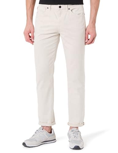 Image of BOSS Men's Re.Maine_BO Trousers_Flat, Light Beige, 32 W/32 L