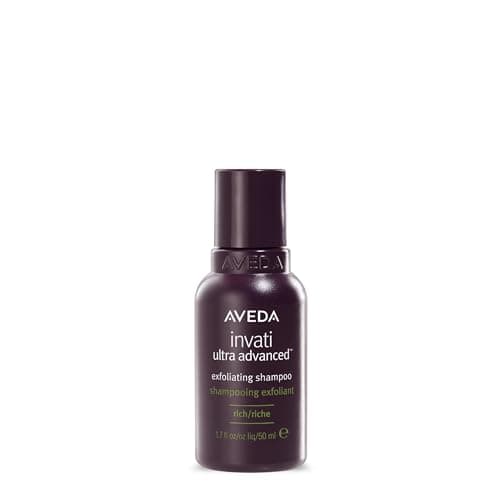 Image of Aveda Invati Ultra Advanced Exfoliating Shampoo Rich | Step 1 of 4 | Reduces Hair Loss by 77%* | for Medium to Thick Thinning Hair Types | Normal to Oily Scalp | 94% Naturally Derived**, 50ml