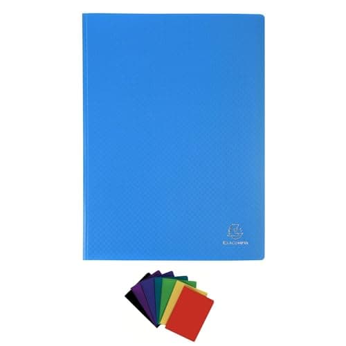 Image of Exacompta - Ref 8540E - Soft PP Welded Display Book - Suitable for A4 Documents, Lightweight, 40 Pockets, 80 Viewing Pages - Assorted Cover Colours (Pack of 12)