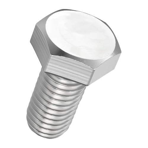 Image of Kozelo 2 Pcs Hex Head Screws Bolts - [M14-2x25] 304 Stainless Steel Grade A2-70 Fully Threaded Hex Tap Metric Hexagon Head Machine Bolts Right Hand External Hex Drive, Silver