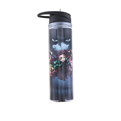 Image of Surreal Entertainment Demon Slayer Group 20 Ounce Water Bottle, Black, One Size