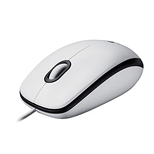 Image of Logitech M100 Wired USB Mouse, 3-Buttons, 1000 DPI Optical Tracking, Ambidextrous PC / Mac / Laptop - Black