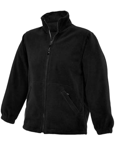 Image of COOZO Unisex Childrens Classic Full Zip Fleece Jacket - Black - 9-10 Years
