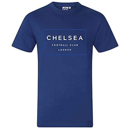 Image of Chelsea Official Football Gift Boys Square Graphic T-Shirt Blue 8-9 Years