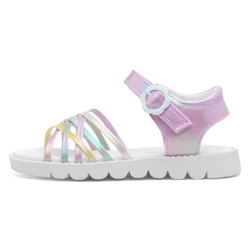 Image of Walkright Carly Girls Multi Shiny Strappy Sandal - Size 13 Child UK - Multicolour