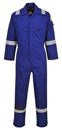 Image of Portwest Flame Resistant Light Weight Anti-Static Coverall 280g, Size: S, Colour: Royal Blue, FR28RBRS