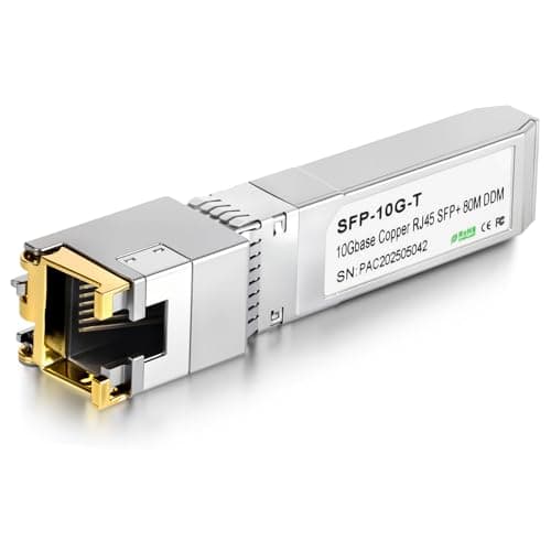 Image of OFFCUP 10GBASE-T SFP+ RJ45 Copper Transceiver up to 80m, 10G SFP+ to RJ45 Module Compatible for Cisco SFP-10G-TS Ubiquiti UF-RJ45-10G Netgear Mikrotik D-Link Supermicro Other Switches