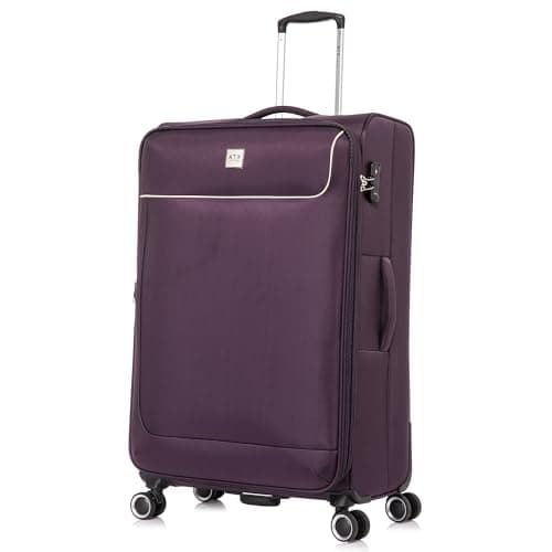 Image of 29" Suitcase Large by ATX Luggage Expandable Lightweight Softshell Trolley Case Built-in TSA Lock with 4 Dual Spinner Wheels Hold Check in Luggage