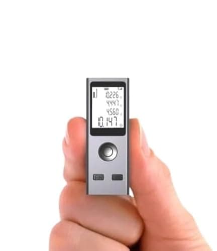 Image of 30M Mini Laser Measure Device – Smart Digital Laser Measurement Tool, Portable Handheld Range Finder, USB Rechargeable (Silver)