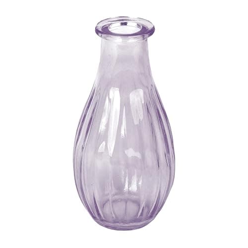 Image of Talking Tables Lilac Glass Bud Vase for flowers, stylish single stem elegant wedding table centrepiece decorations window sill decor, garden parties, summer dining, mantle styling, and gifting 14cm