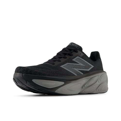 Image of New Balance Men's Fresh Foam X More V5 Running Shoe, Black/Linen/Silver Metallic, 9 UK
