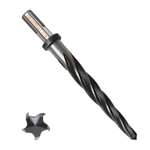 Image of 7/16" Reamer Drill Bit for Metal, M2 HSS Taper Reamer for Steel, Alloy, Wood, Plastic to Align, Enlarge Holes – 5-Spiral Flutes,3/8" Non-Slip Shank, 11mm Car Reamer, Bridge Construction Reamer