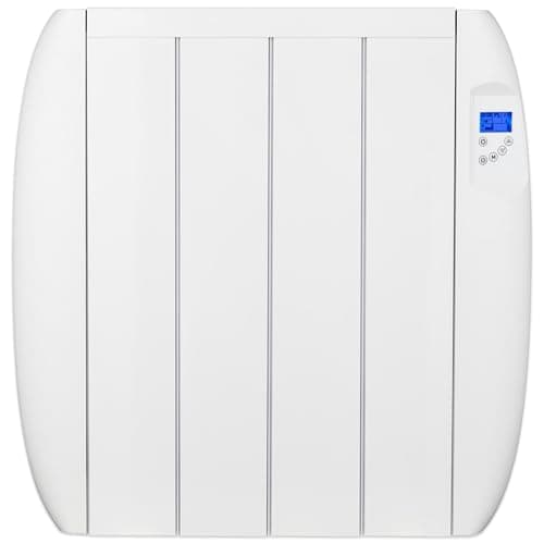 Image of MYLEK Panel Heater Radiator 1000W Electric with Programmable Digital Timer - Aluminium Wall Mounted Freestanding Slim White, Bathroom IP24 Splashproof, LOT 20 Eco Design Energy Efficient (1KW)