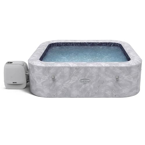 Image of Lay-Z-Spa San Francisco, Integrated EnergySense Liner, 10 HydroJet Massage System Inflatable Hot Tub, Built in Seats and Lights, Smart Wifi App, 5-7 Person