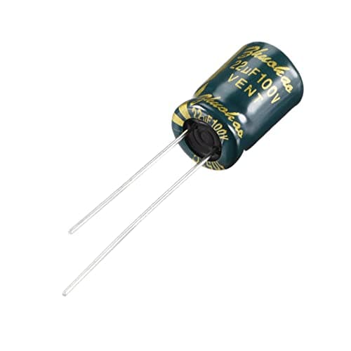 Image of YOKIVE 20 Pcs Aluminum Electrolytic Capacitor, Radial Leads High Frequency Low Impedance (100V 22uF 8x12mm Green)