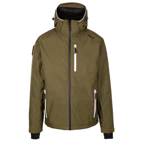 Image of DLX Mens Zip Off Hooded Ski Jacket Graham - Men's Waterproof Jacket, Winter Warm Ski Raincoat, Outdoor Wind Resistant Jacket, Breathable Down Touch Filling Coat
