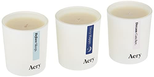 Image of Aery Sleep Happy Gift Set of 3 Candles - Before Sleep, Dream Catcher & Sleep Happy Aromatherapy Candles - Vegan 100% Plant-Based Wax