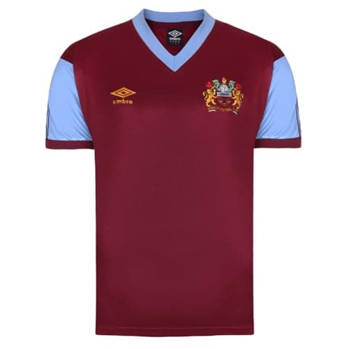 Image of Burnley 1980 Umbro Retro Football Shirt Red X-Large Polyester