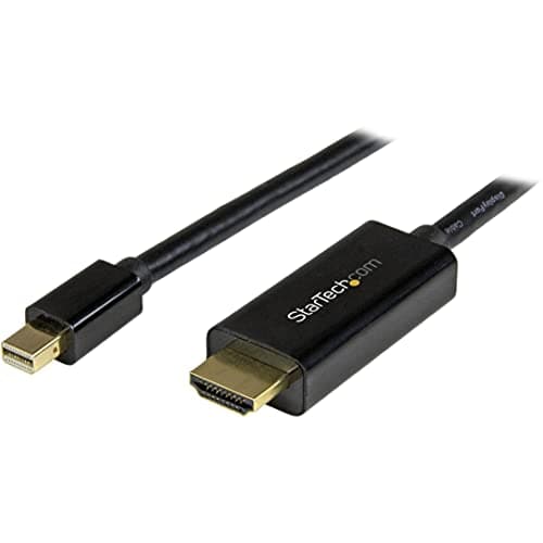 Image of StarTech.com 3ft (1m) Mini DisplayPort to HDMI Cable - 4K 30Hz Video - mDP to HDMI Adapter Cable - Mini DP or Thunderbolt 1/2 Mac/PC to HDMI Monitor/Display - mDP to HDMI Converter Cord (MDP2HDMM1MB)