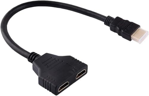 Image of Tec-Digi Dual HDMI Adapter, 1080P HDMI Male to Dual HDMI Female 1 to 2 Way Splitter Cable Adapter Converter for DVD Players/PS3/HDTV/STB & Most LCD Projectors