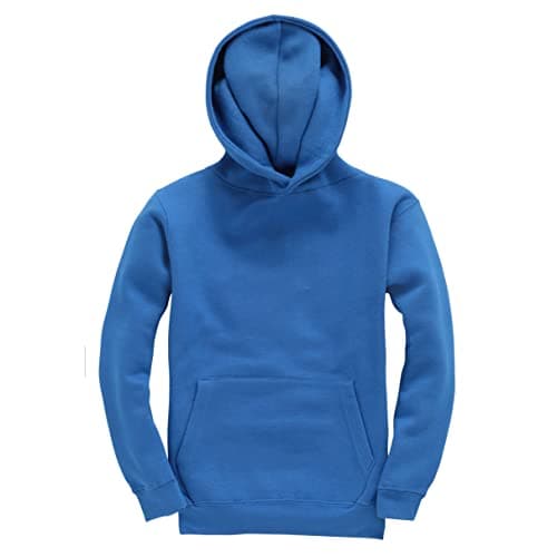 Image of D&H CLOTHING UK Kids Children Pullover Hoodie Hooded Sweatshirt Boys Girls Unisex (7-8, Royal Blue)