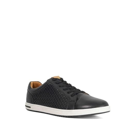 Image of Dune London Mens TEZZY Weave Lace-Up Weave Trainers Size UK 9 Black