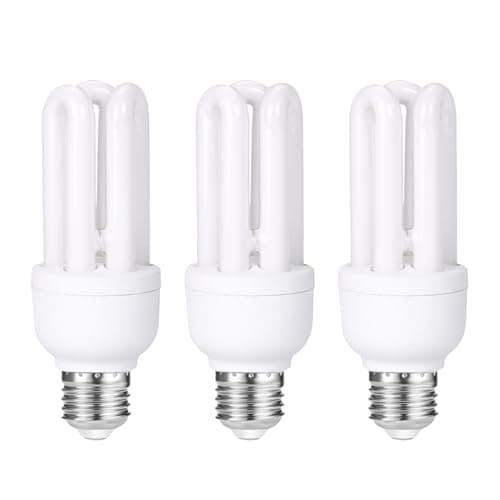 Image of FanciBuy 3 Pack Energy Saving 11W=60W E27 ES CFL Light Bulbs, Edison Screw CFL Light Bulbs, Daylight 6400K, Compact Fluorescent Lamp