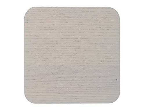 Image of Creative Tops Naturals Wood Veneer Drinks Coasters, Square, MDF, Grey Wash, 10.5 cm, Set of 4