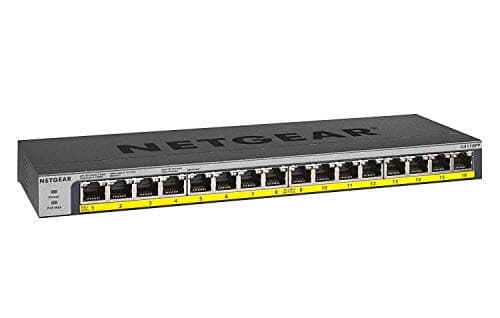 Image of NETGEAR 16 Port PoE Gigabit Switch (GS116PP) - Unmanaged Network Switch - 16 x PoE+ @ 183 W Upgradeable, Desktop, Wall Mount or Rackmount, and Limited Protection