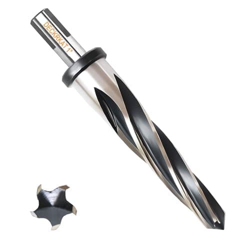 Image of 1"Reamer Drill Bit for Metal, M2 HSS Taper Reamer for Steel, Alloy, Wood, Plastic to Align, Enlarge Holes – 5-Spiral Flutes, 1/2"Non-Slip Shank, 22mm Car Reamer, Bridge Construction Reamer.