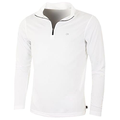Image of Calvin Klein Mens Harlem 1/4 Zip Pullover - White - L