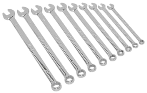 Image of Sealey Ak6310 Combination Spanner Set 10Pc Extra-Long Metric
