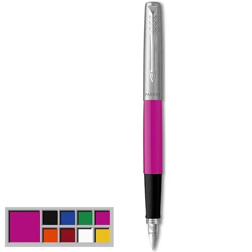 Image of Parker Jotter Originals Fountain Pen | Classic Magenta Finish | Medium Nib | Blue & Black Ink
