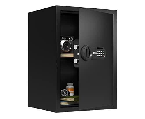 Image of RPNB Deluxe Safe and Lock Box, Electronic Money Box, Alloy Steel, Digital Keypad Safe Box, Perfect for Home Office Hotel Business Jewelry Cash Use Storage, 51L, Black
