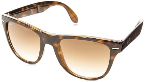 Image of Ray-Ban Men's Folding Wayfarer Sunglasses, Tortoise Havana, 50 mm UK