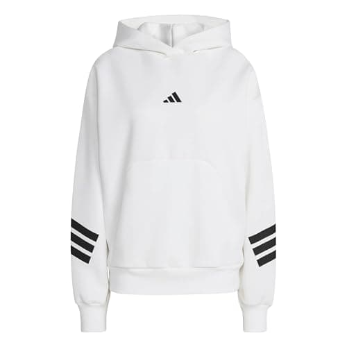 Image of adidas Women's FUTURE ICONS THREE STRIPES HOODIE, white, M
