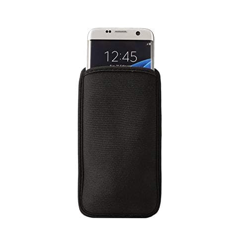 Image of for iPhone 17,16,15,14 13,12,11 Pro, XR, XS, X Phone Bag, Universal Neoprene Shockproof Pouch Sleeve Case for Samsung Galaxy S26 S25,S24,S23,S22,S20,A51 5G,S10e Black